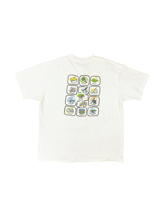 90's Esri World White Graphic Tee
