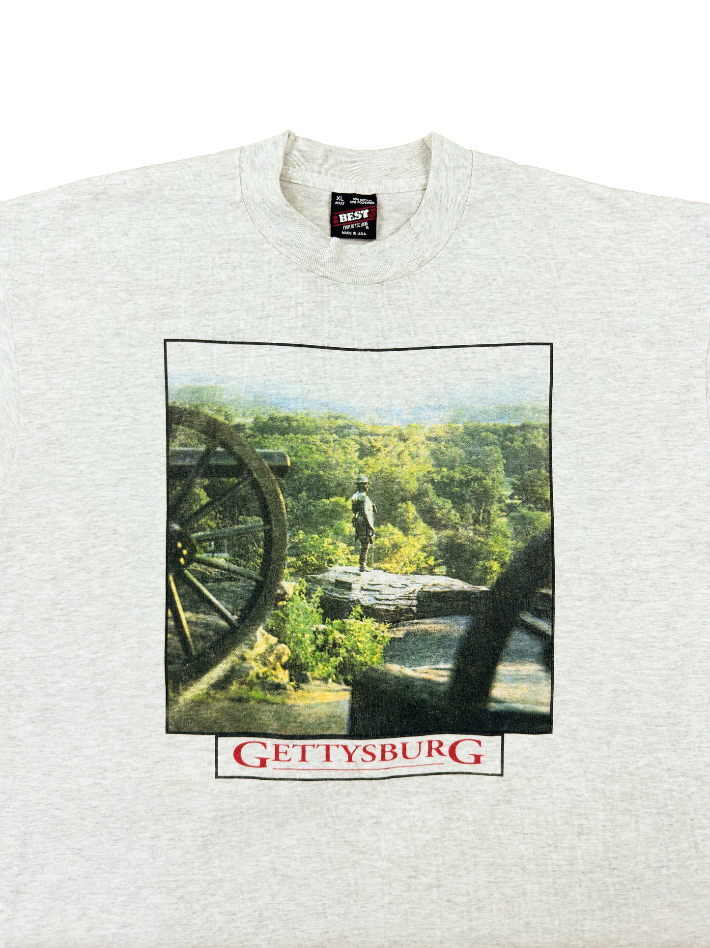 90's Gettysburg Grey Graphic Tee