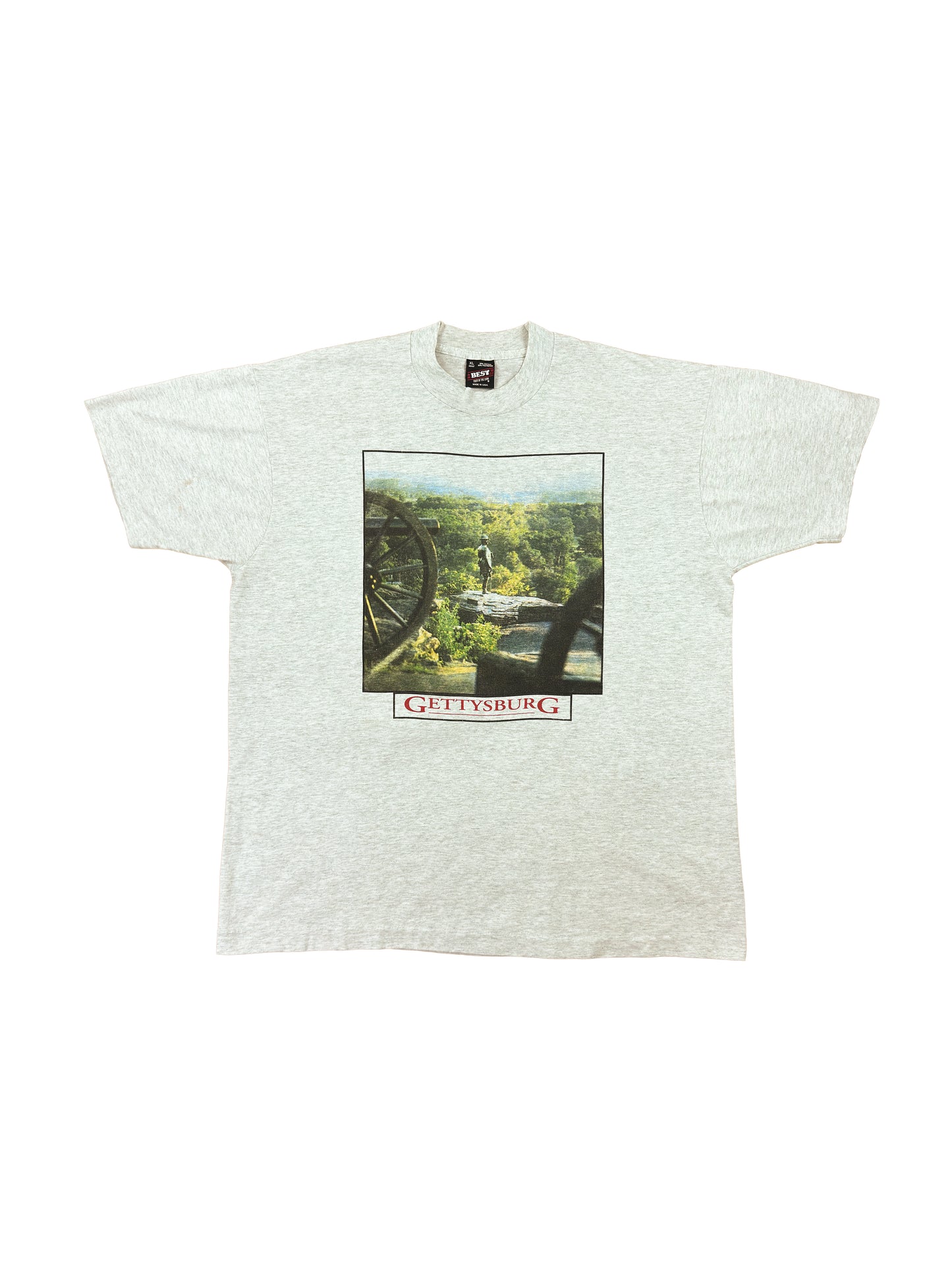 90's Gettysburg Grey Graphic Tee