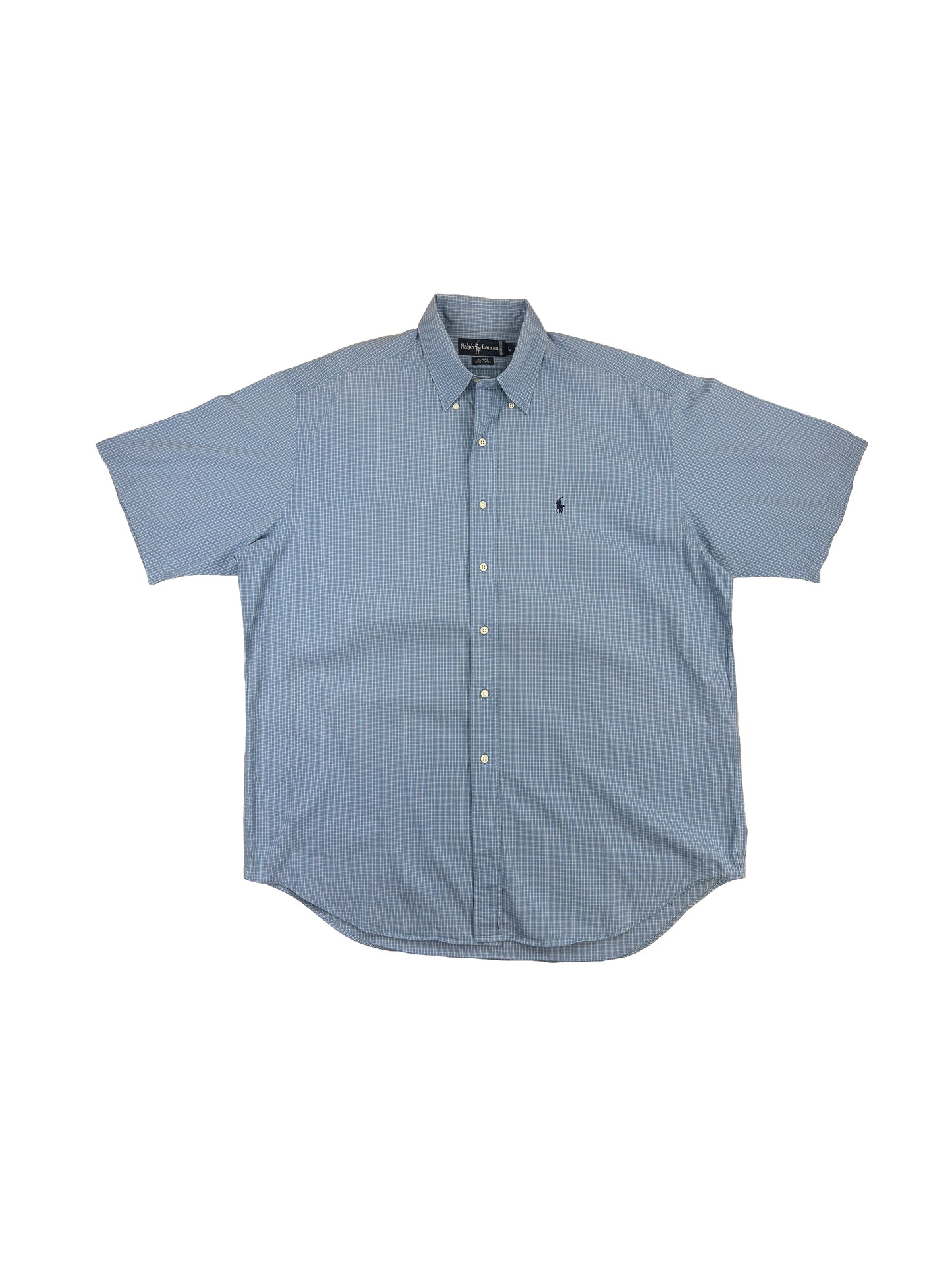 Polo Ralph Lauren Blue Micro-check Short Sleeve Shirt