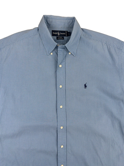 Polo Ralph Lauren Blue Micro-check Short Sleeve Shirt