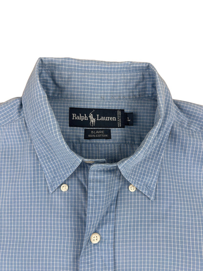 Polo Ralph Lauren Blue Micro-check Short Sleeve Shirt