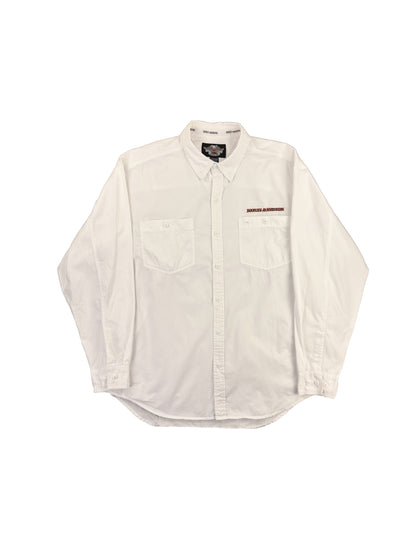 Harley Davidson Motorcycles White Long Sleeve Shirt