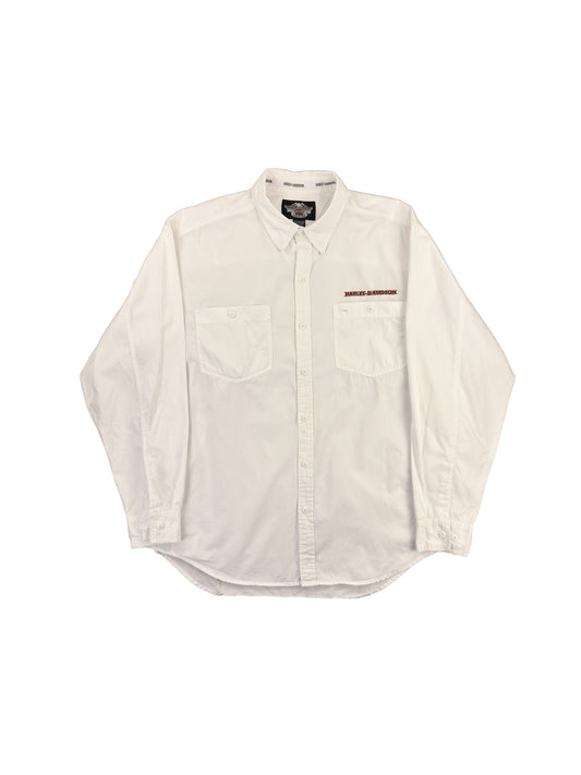 Harley Davidson Motorcycles White Long Sleeve Shirt