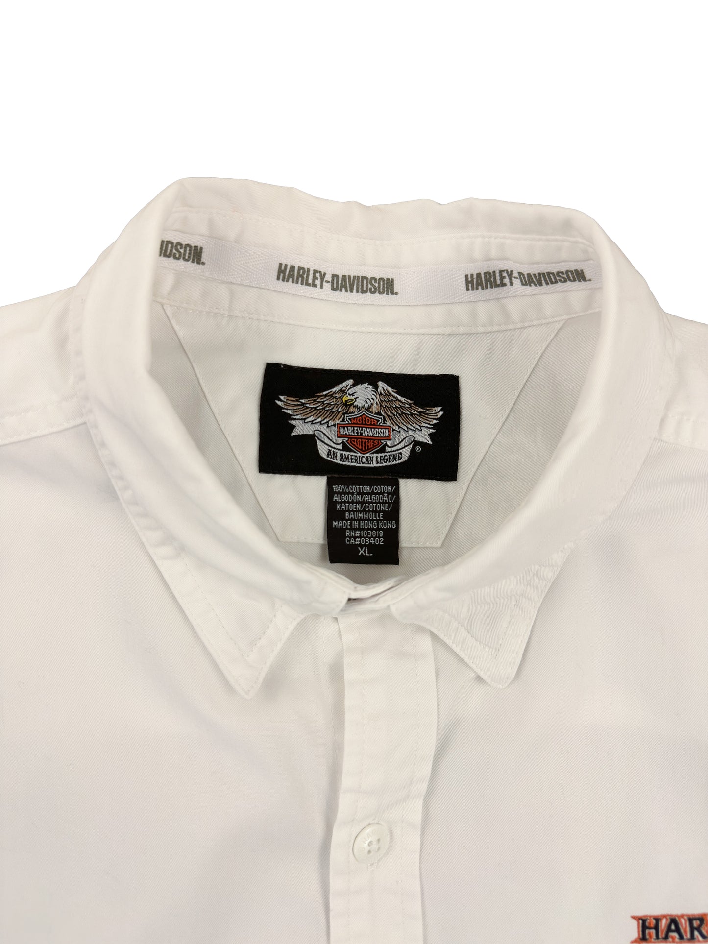 Harley Davidson Motorcycles White Long Sleeve Shirt