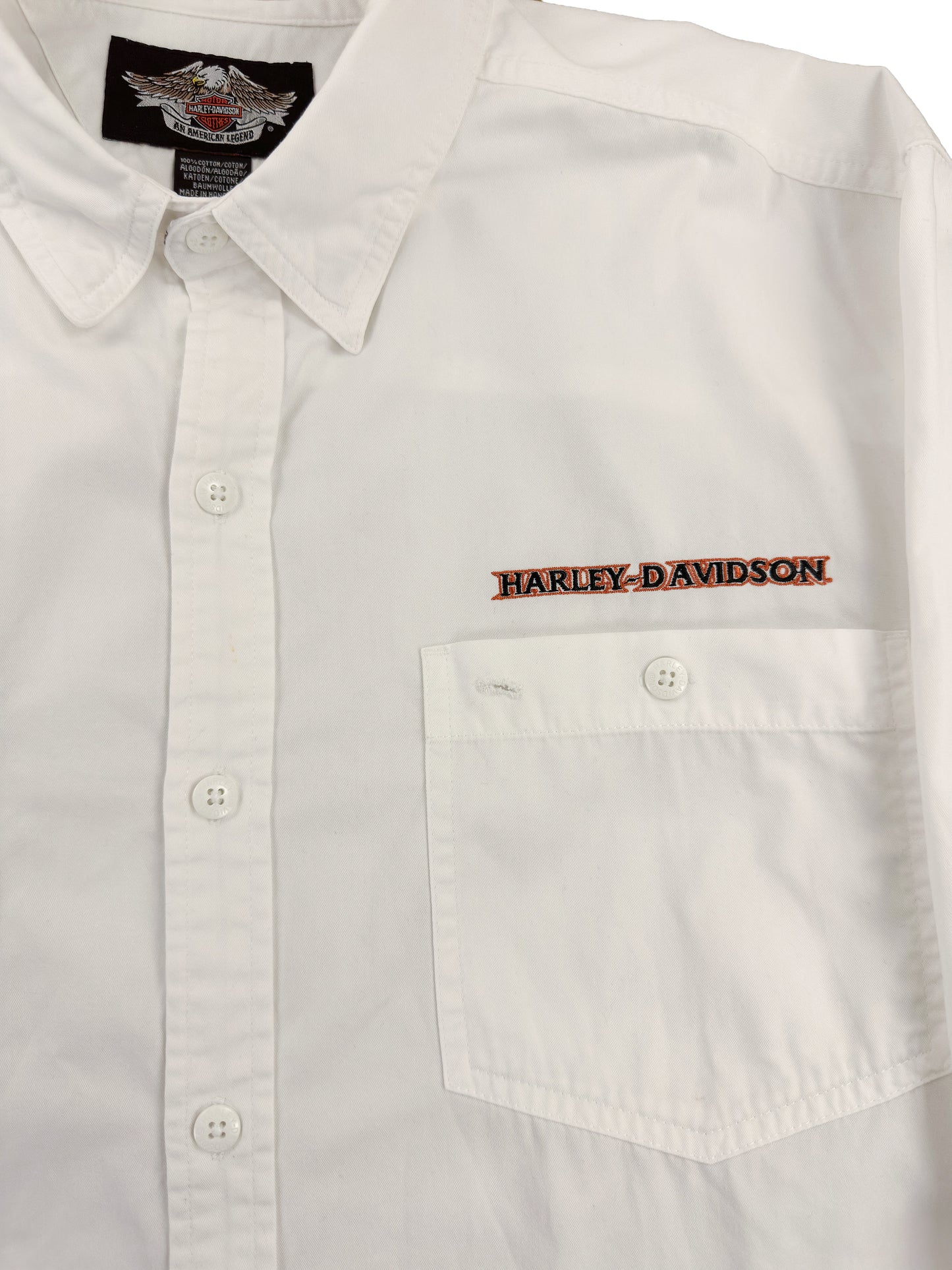 Harley Davidson Motorcycles White Long Sleeve Shirt