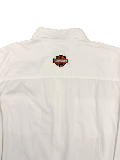 Harley Davidson Motorcycles White Long Sleeve Shirt