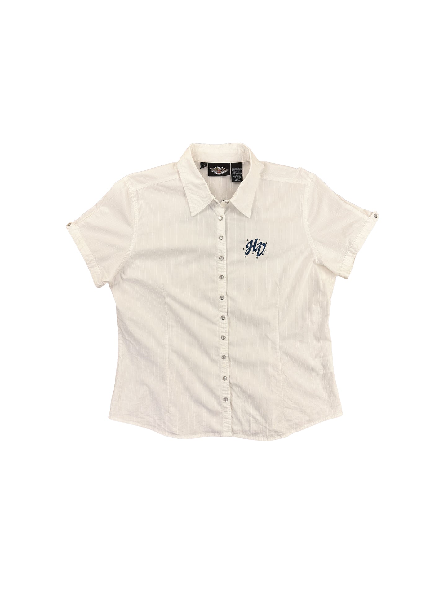 Harley Davidson Motorcycles White Short Sleeve Shirt