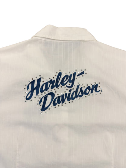 Harley Davidson Motorcycles White Short Sleeve Shirt