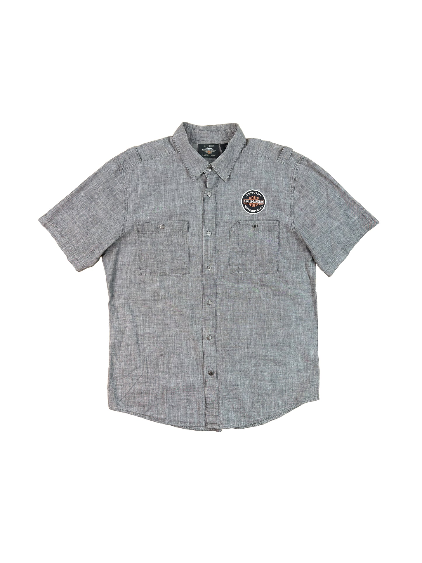 Harley Davidson Motorcycles Gray Short Sleeve Shirt