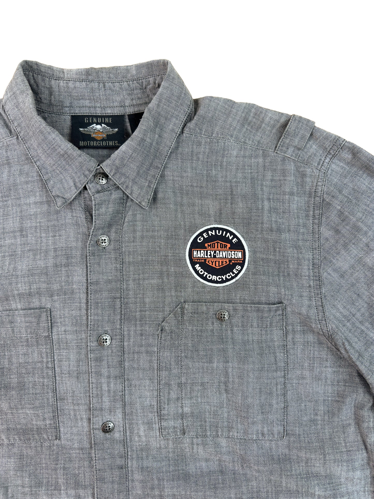 Harley Davidson Motorcycles Gray Short Sleeve Shirt