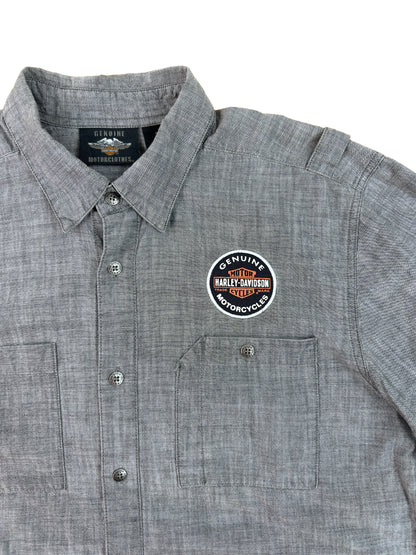 Harley Davidson Motorcycles Gray Short Sleeve Shirt