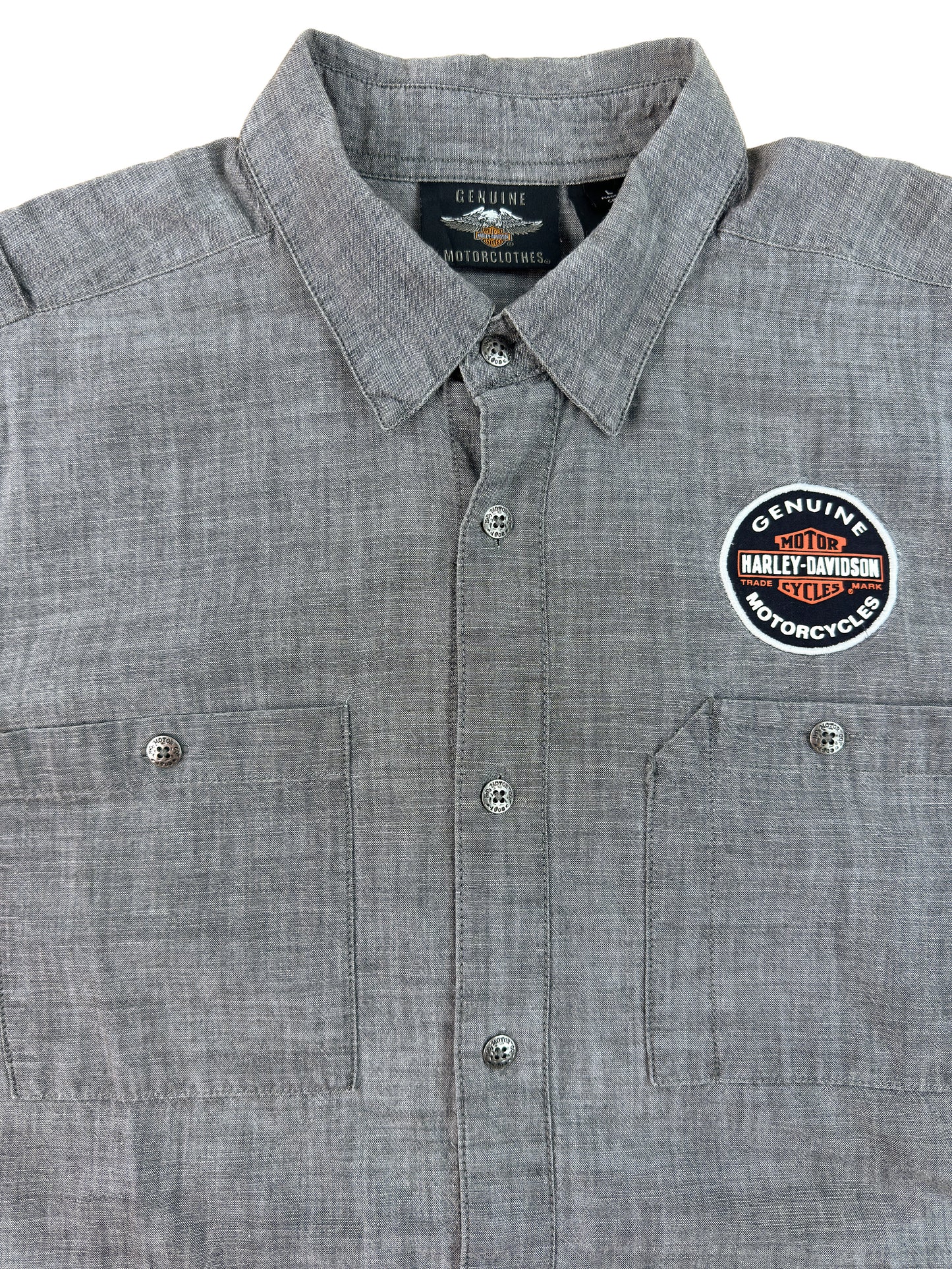 Harley Davidson Motorcycles Gray Short Sleeve Shirt