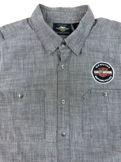 Harley Davidson Motorcycles Gray Short Sleeve Shirt
