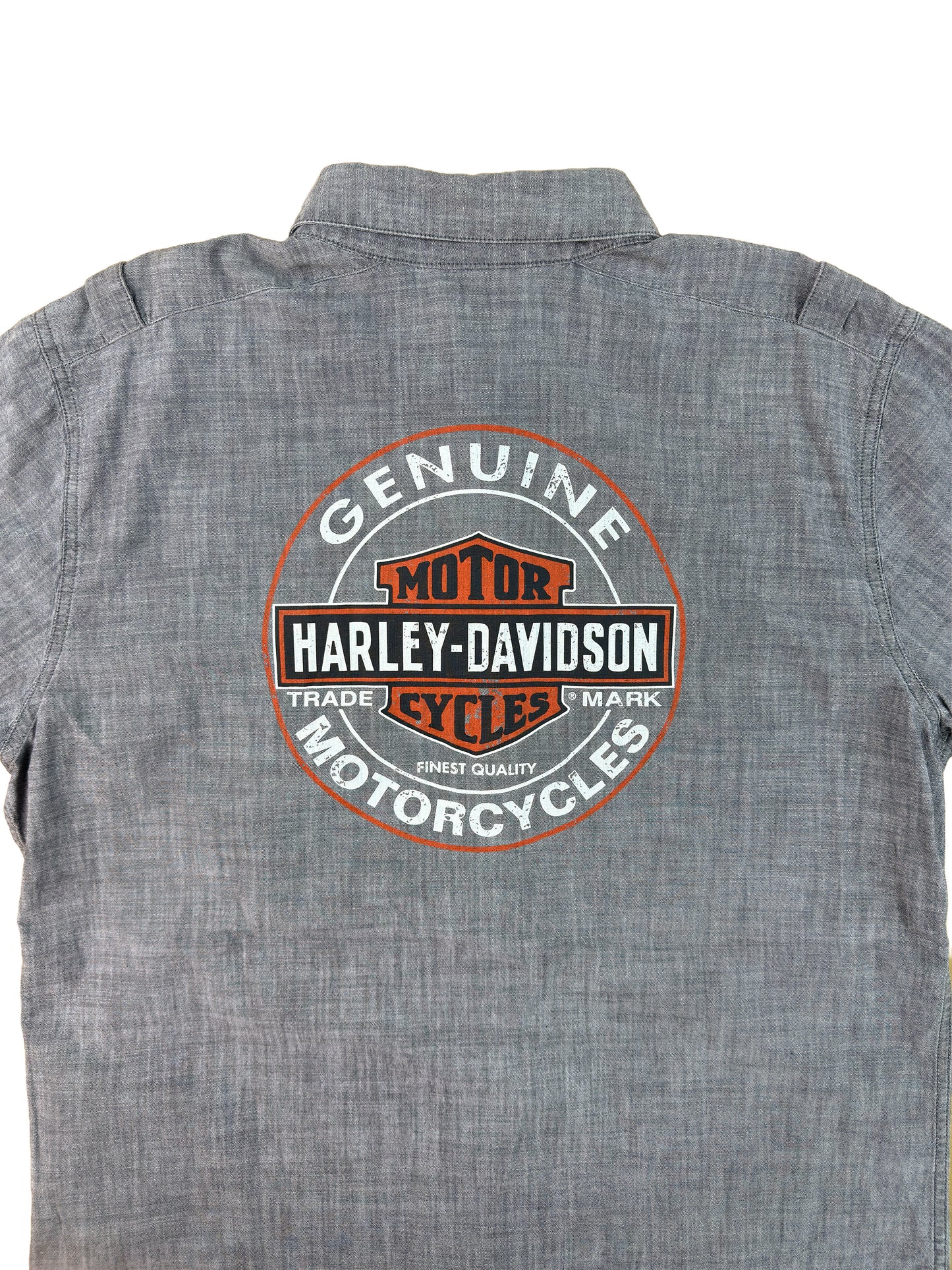 Harley Davidson Motorcycles Gray Short Sleeve Shirt