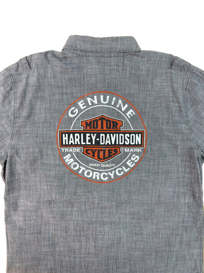 Harley Davidson Motorcycles Gray Short Sleeve Shirt