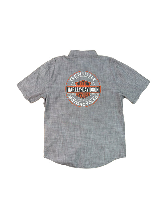 Harley Davidson Motorcycles Gray Short Sleeve Shirt